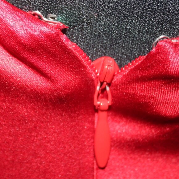 New $148 Banana Republic Cranberry Stretch Silk Grecian Goddess Dress 2 XS - Picture 6 of 8